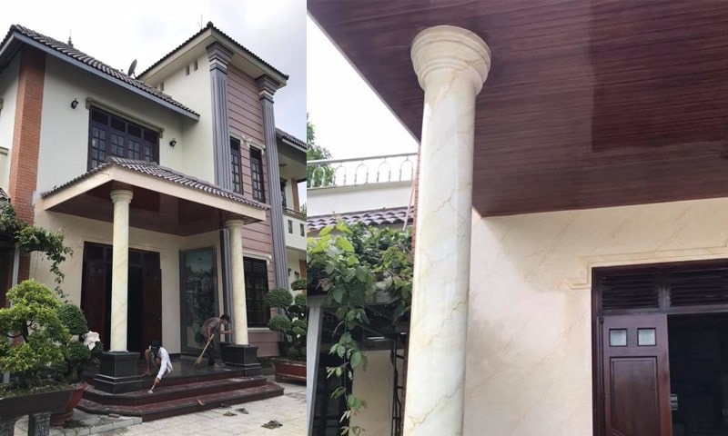 Sơn giả đá, giả gỗ biệt thự Long Thành Dịch vụ sơn nhà - biệt thự long thành